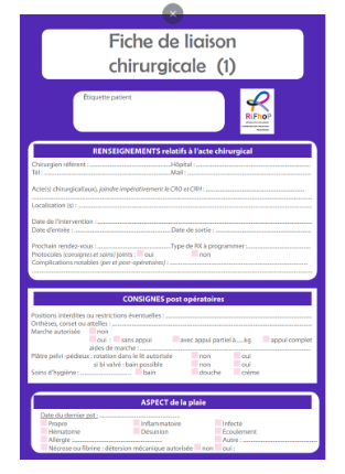 Fiche chirurgicale