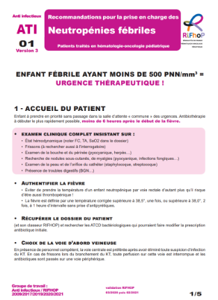 Fiches Anti-infectieux